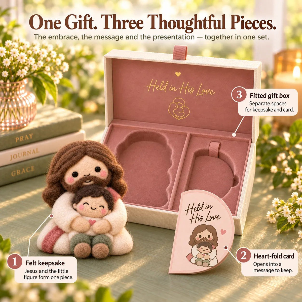 Faith & Meaning | 6 Heartfelt Felt Keepsake Designs with Message Cards ✝️