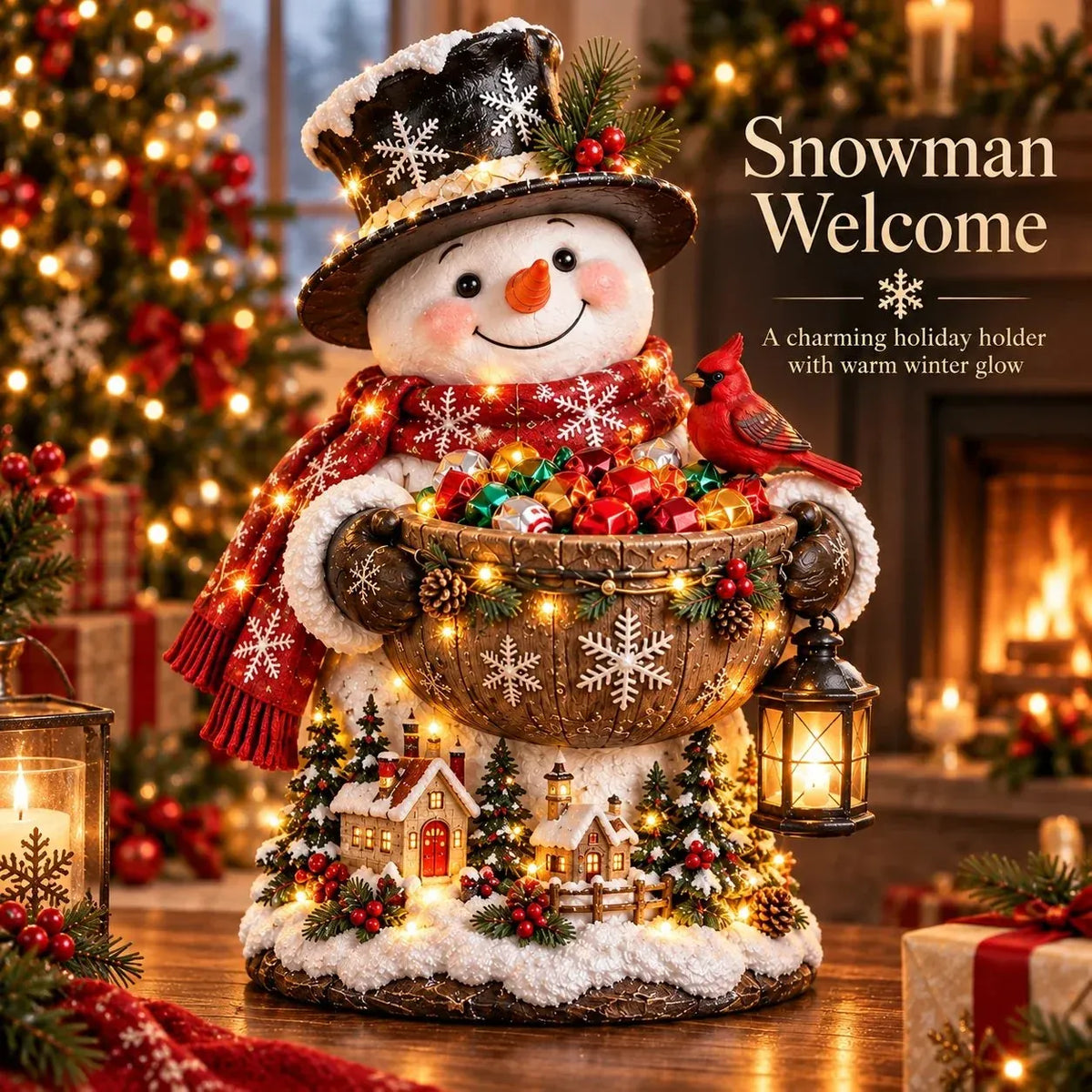 🎄✨ Light-Up Christmas Treat Holder – 5 Festive Designs for Candy, Holiday Parties & Home Decor