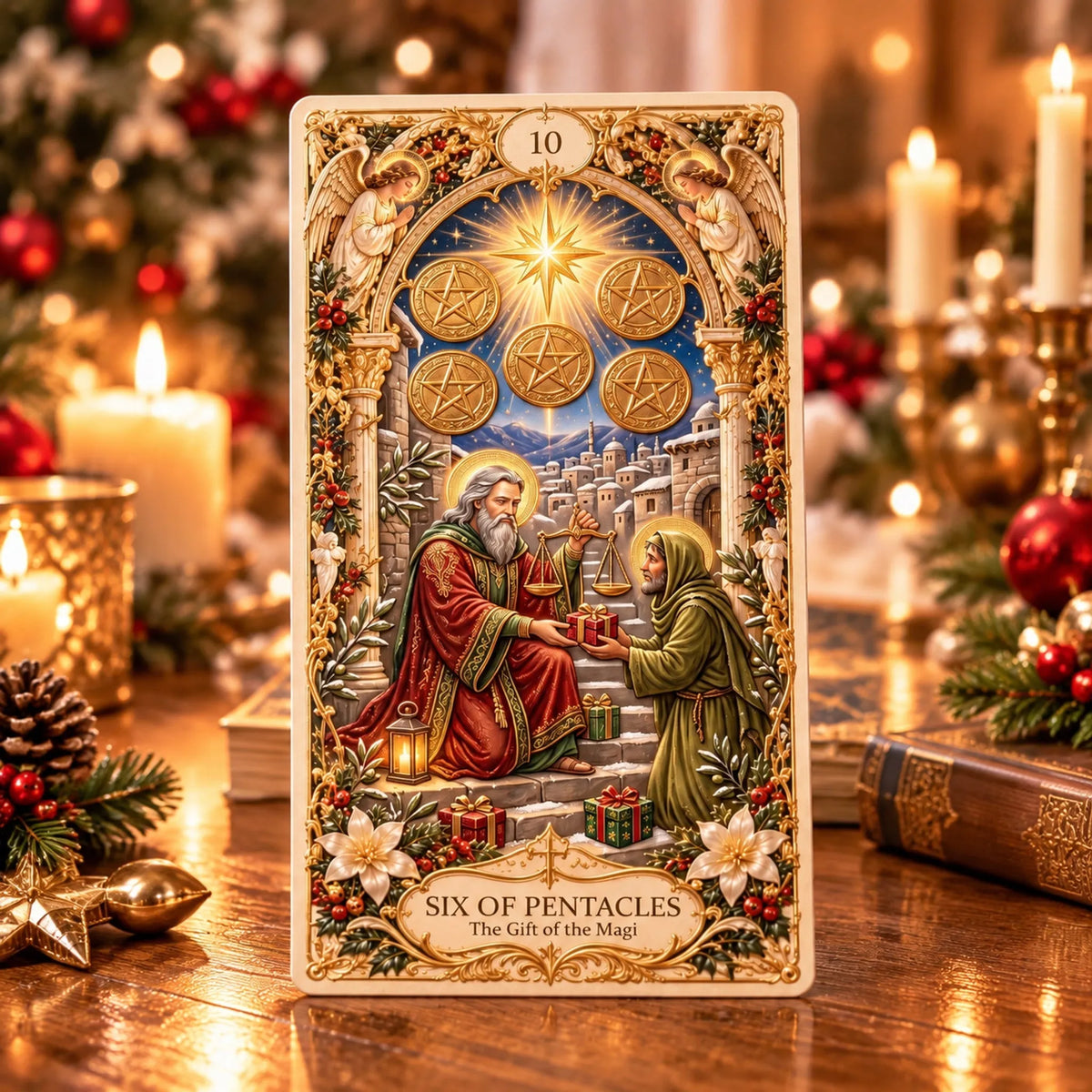 🔥LAST DAY 70% OFF✨The Holy Night Tarot – Christmas Sacred Edition 🎄