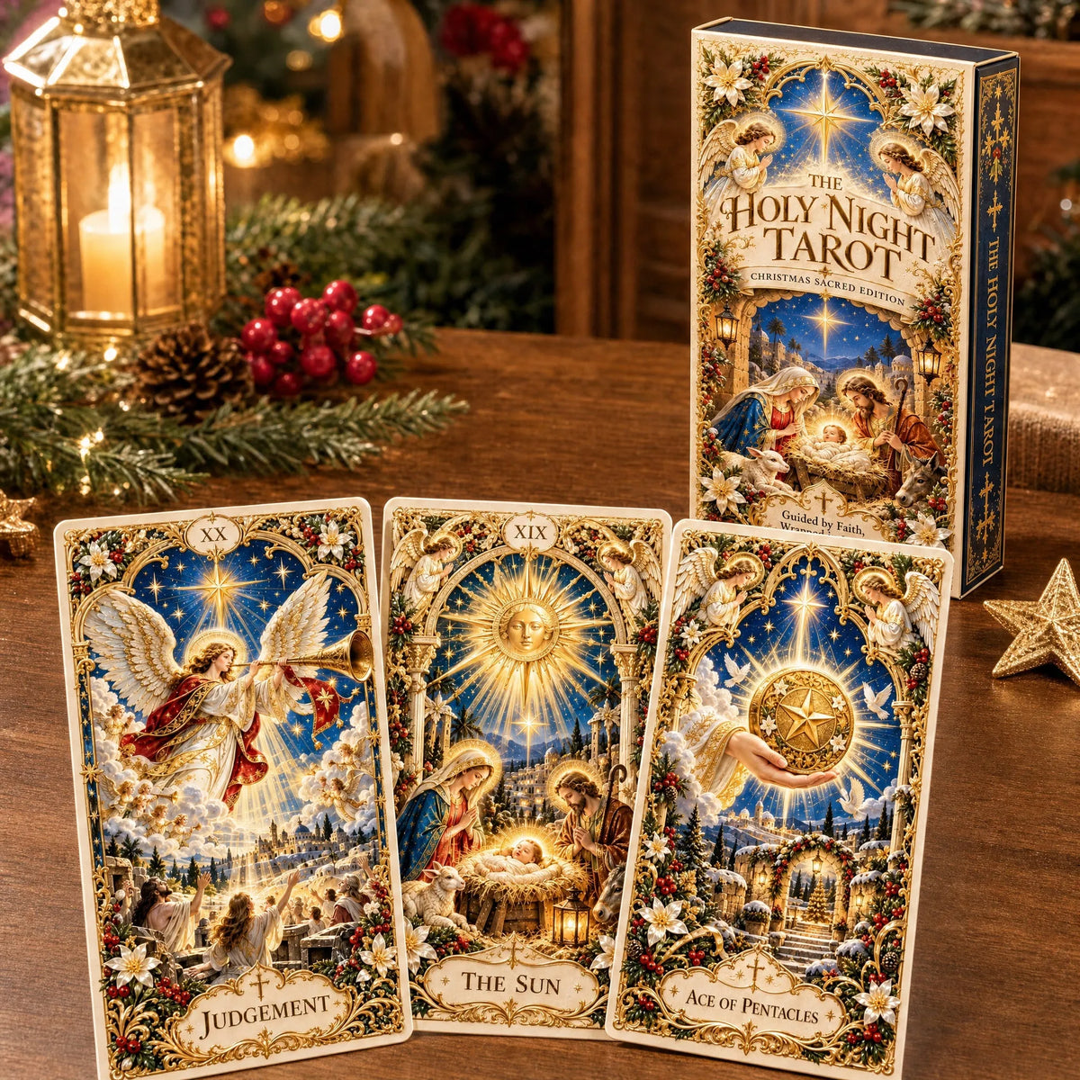 🔥LAST DAY 70% OFF✨The Holy Night Tarot – Christmas Sacred Edition 🎄