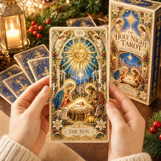 🔥LAST DAY 70% OFF✨The Holy Night Tarot – Christmas Sacred Edition 🎄