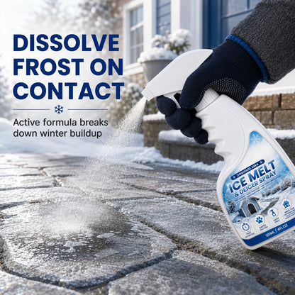 ❄️ Outdoor Ice Melting Spray – Easy Ice & Frost Removal for Steps, Patios & Walkways🍀