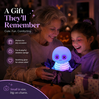 💀Last Day 50% OFF🔥Charming Silicone Skeleton Color Changing Bedside Night Light🔥