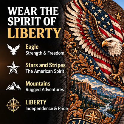 ⏳ Last Day 49% OFF – 🦅❄️"Wings of Freedom" Winter Ear-Flap Hat with Plush Lining