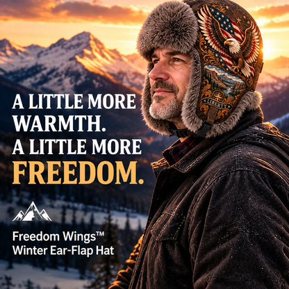 ⏳ Last Day 49% OFF – 🦅❄️"Wings of Freedom" Winter Ear-Flap Hat with Plush Lining