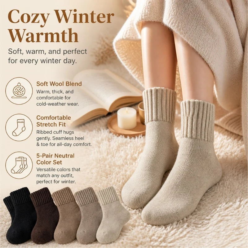 Wool-Blend Thermal Crew Socks