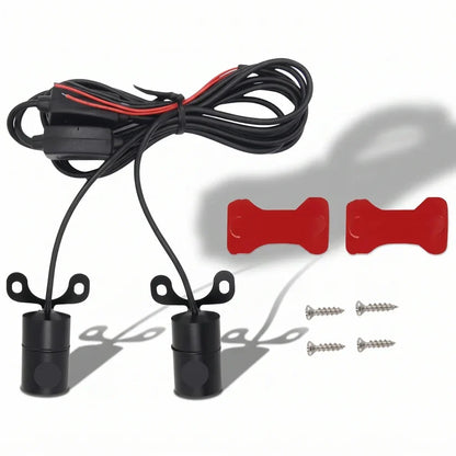 🔥 LAST DAY 50% OFF 🏍️ IP67 Waterproof & Dustproof Angel Wing Motorcycle LED Projector Lights (1 Pair)