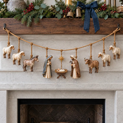 ✝️🎄Handcrafted Wooden Nativity Garland(📦Buy 2 Free Shipping)