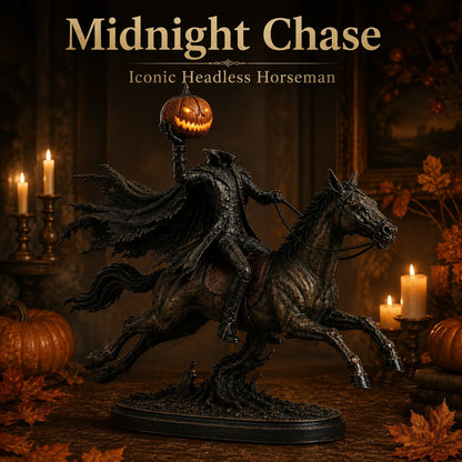 🎃🏇Midnight Chase Headless Horseman Statue