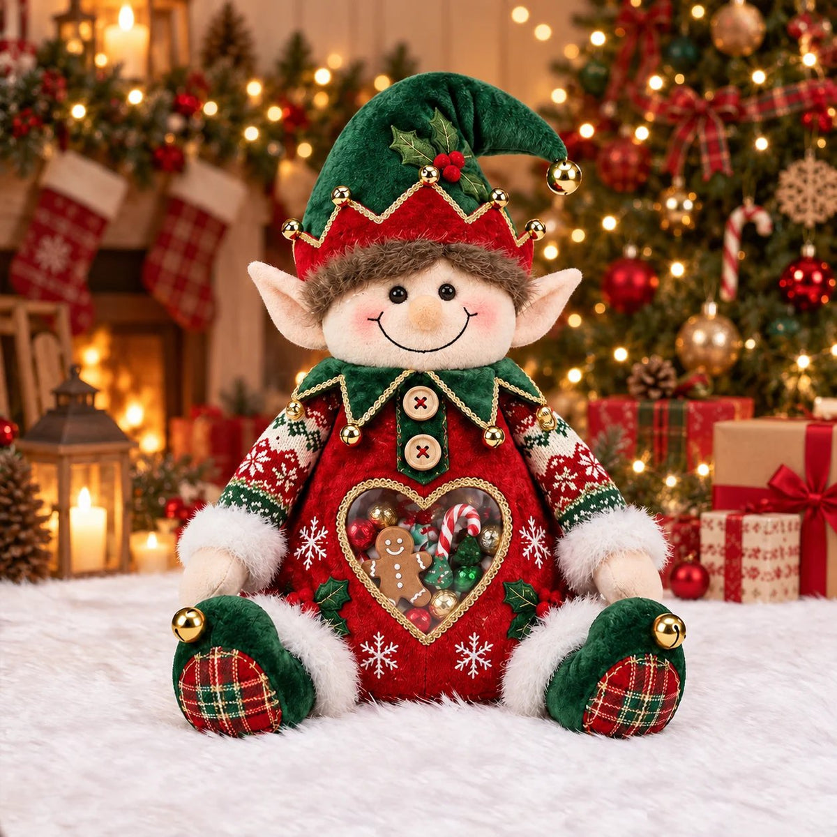 ⏰LAST DAY 50% OFF 💯🎅 Refillable Christmas Figurine Treat Holder 🍬