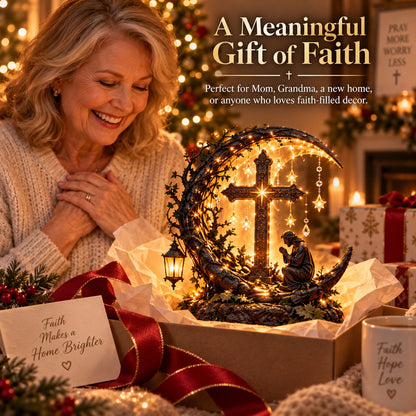 ✝️Light of Faith™ Illuminated Cross Prayer Tabletop Decor
