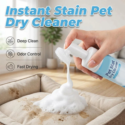 🐾 50% Off! 🧼 Waterless Pet Mat Foam Cleaner – With Brush & Quick Refresh ✨