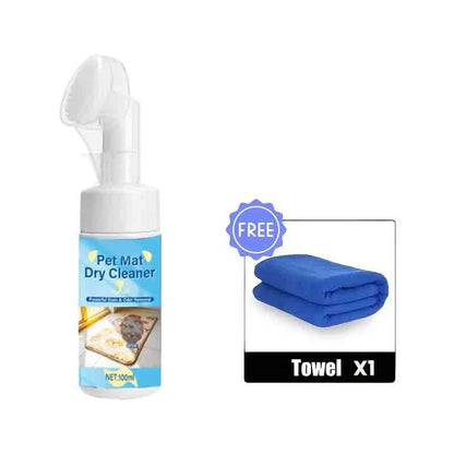 🐾 50% Off! 🧼 Waterless Pet Mat Foam Cleaner – With Brush & Quick Refresh ✨