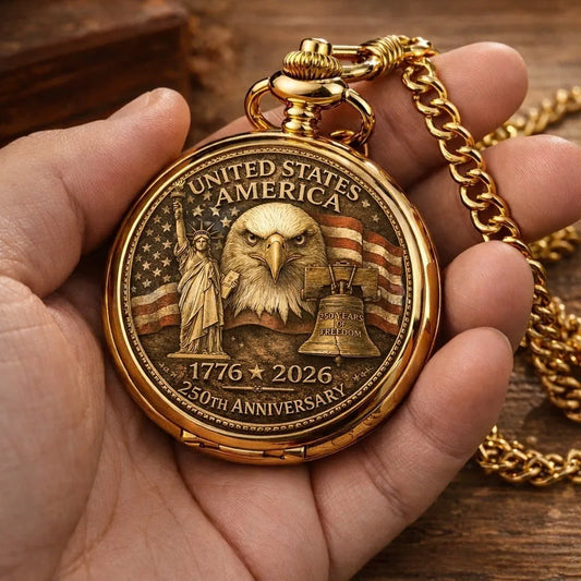 America 250th Anniversary Commemorative Pocket Watch — 1776-2026