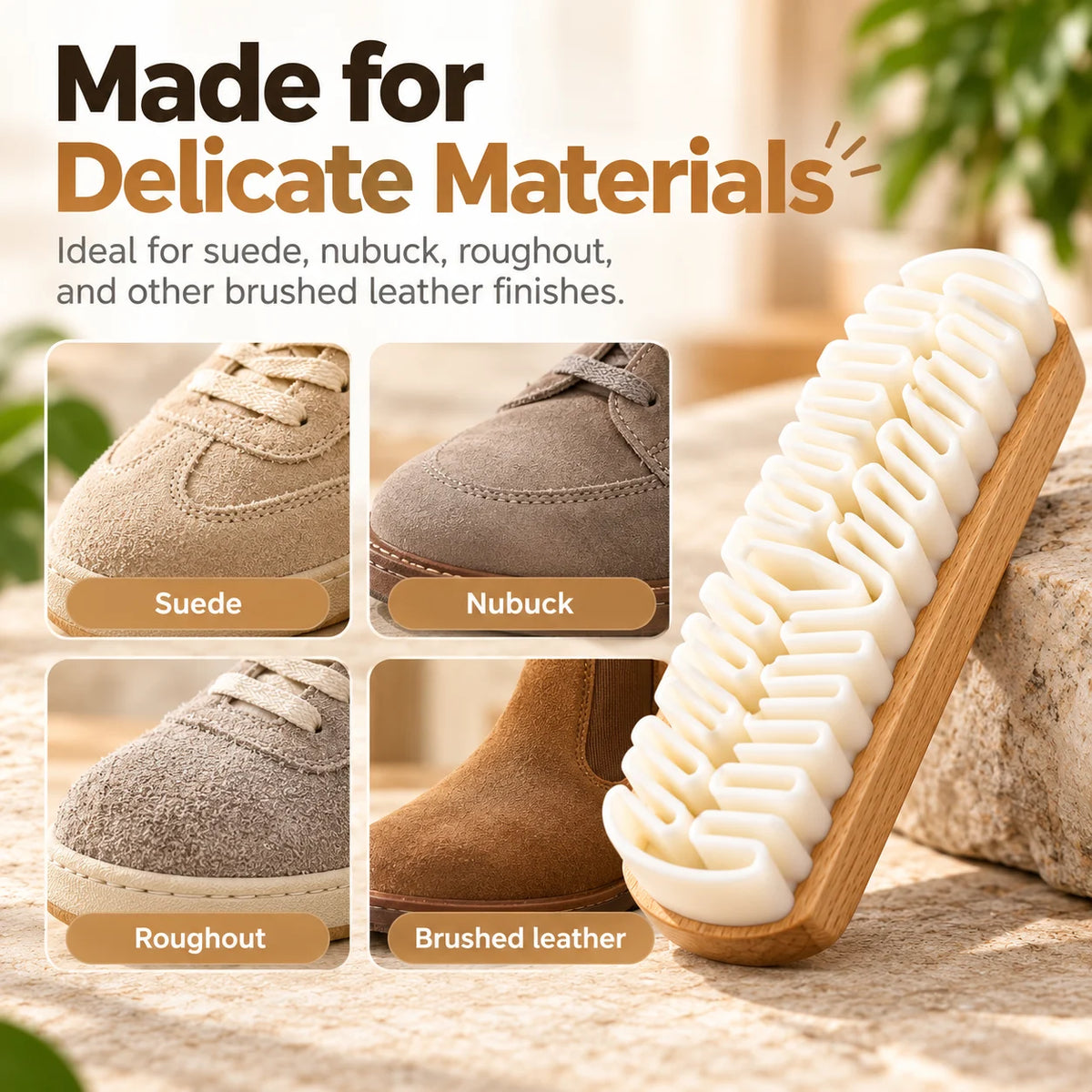 🎁 Buy 1, Get 1 FREE (Free Cleaner)👟 Suede Shoe Cleaning Brush for Everyday Dirt