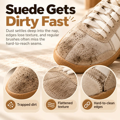 🎁 Buy 1, Get 1 FREE (Free Cleaner)👟 Suede Shoe Cleaning Brush for Everyday Dirt