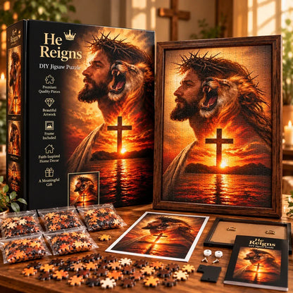 👑✝️ He Reigns — DIY Christian Jigsaw Puzzle