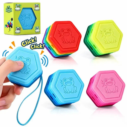 🐸Food-Grade Silicone Clicky Frog Sensory Squeeze Toy – Portable Multi-Layer Fidget Fun