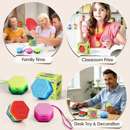 🐸Food-Grade Silicone Clicky Frog Sensory Squeeze Toy – Portable Multi-Layer Fidget Fun