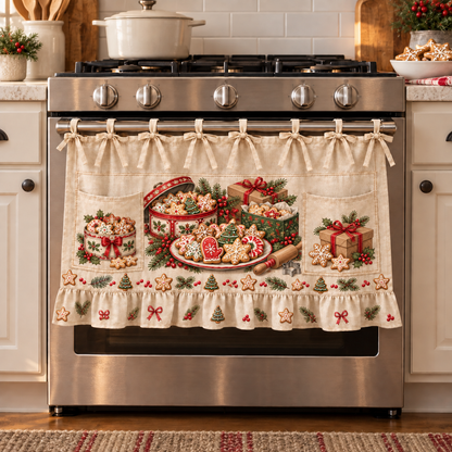 ⏳ Last Day 49% OFF – 🎄 Christmas Tie-On Pocket Curtain Collection