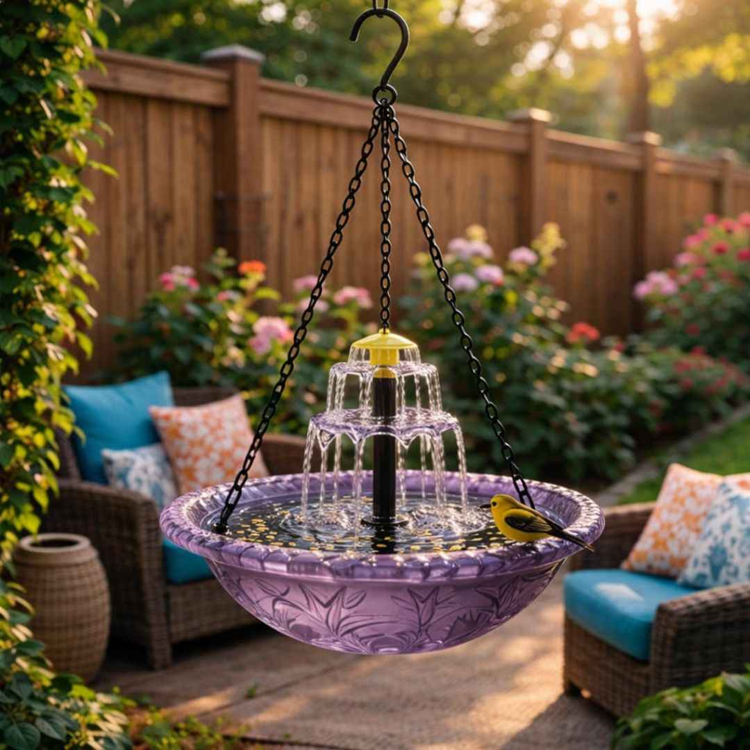 ✨2026 Frühlings-Sonderangebot 50% Rabatt-🐦Solar-Kaskaden-Hänge-Vogelbad-Brunnen