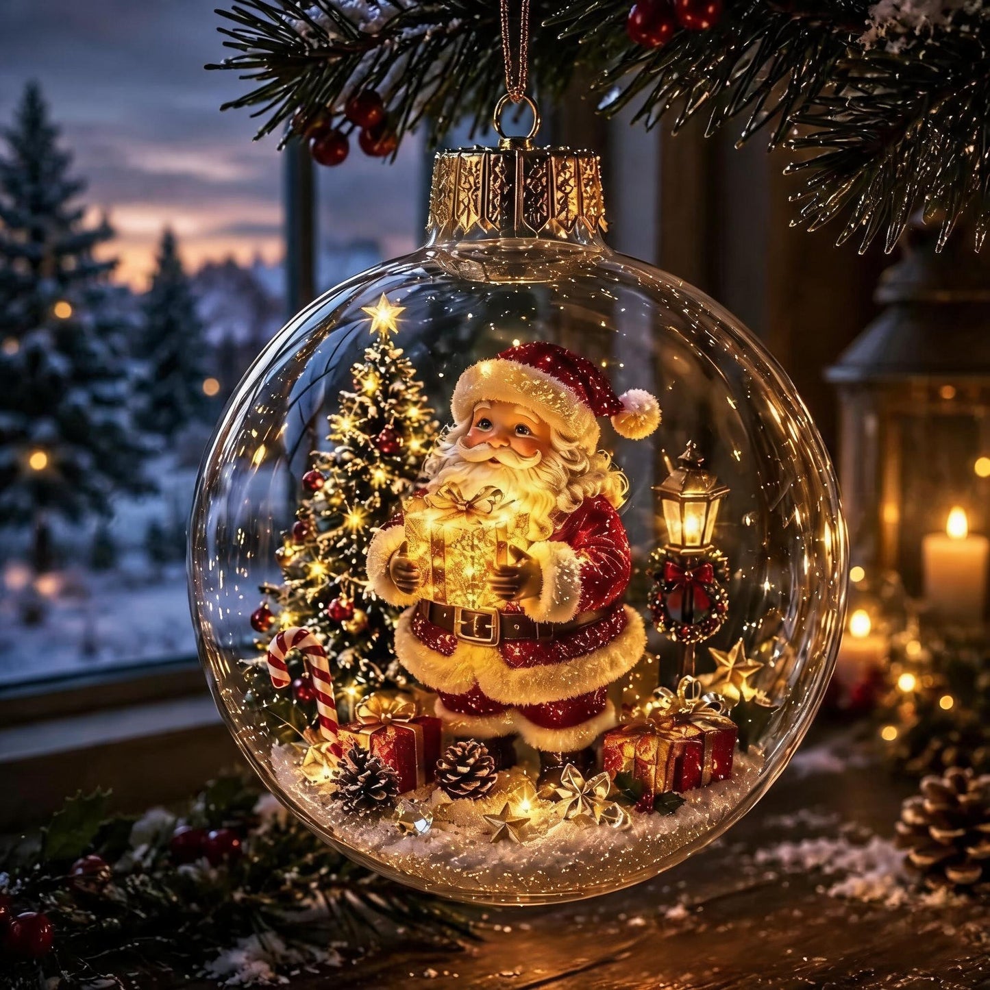 🔥Last Day 49% OFF - 🎄✨Glowing Christmas Diorama Ornament
