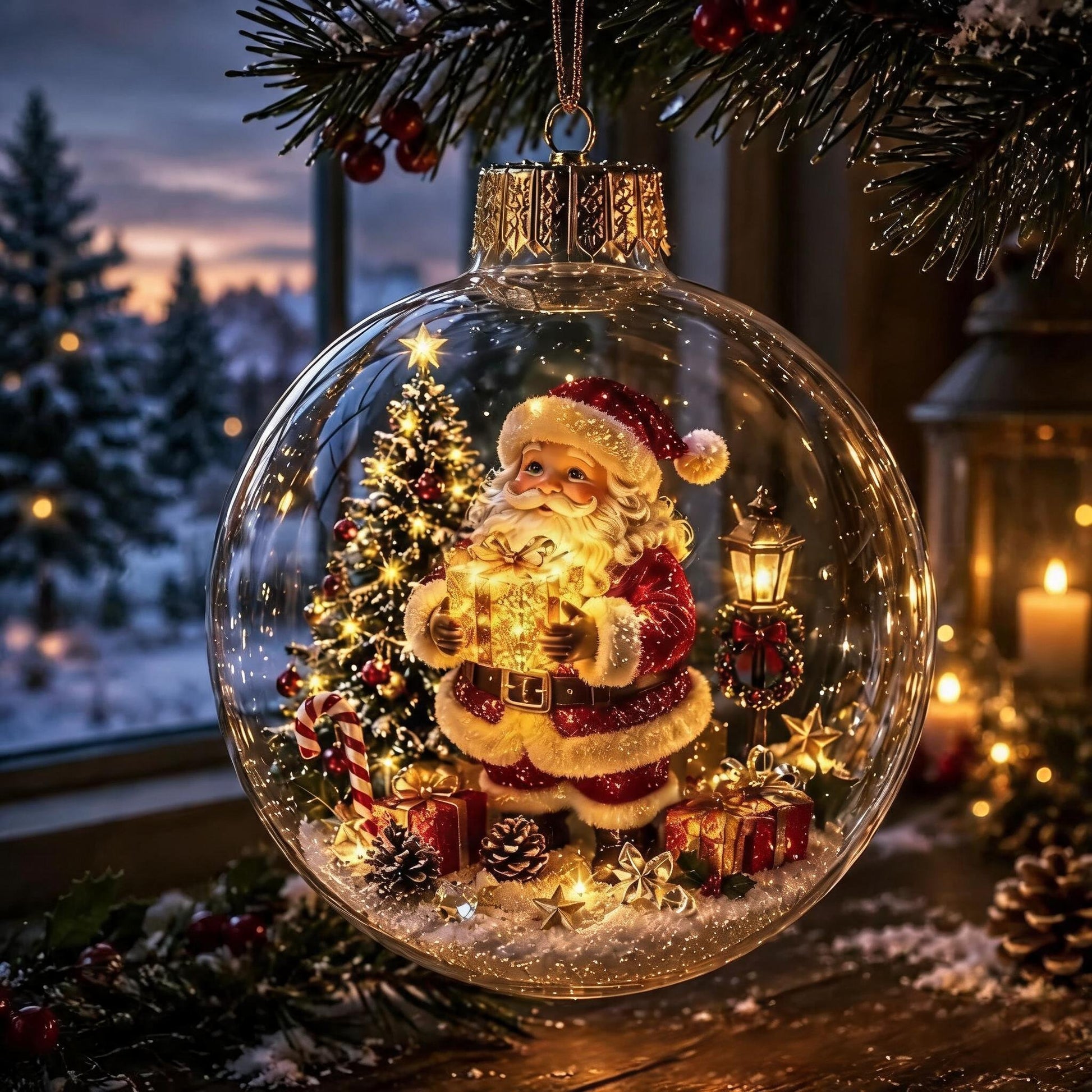 🔥Last Day 49% OFF - 🎄✨Glowing Christmas Diorama Ornament