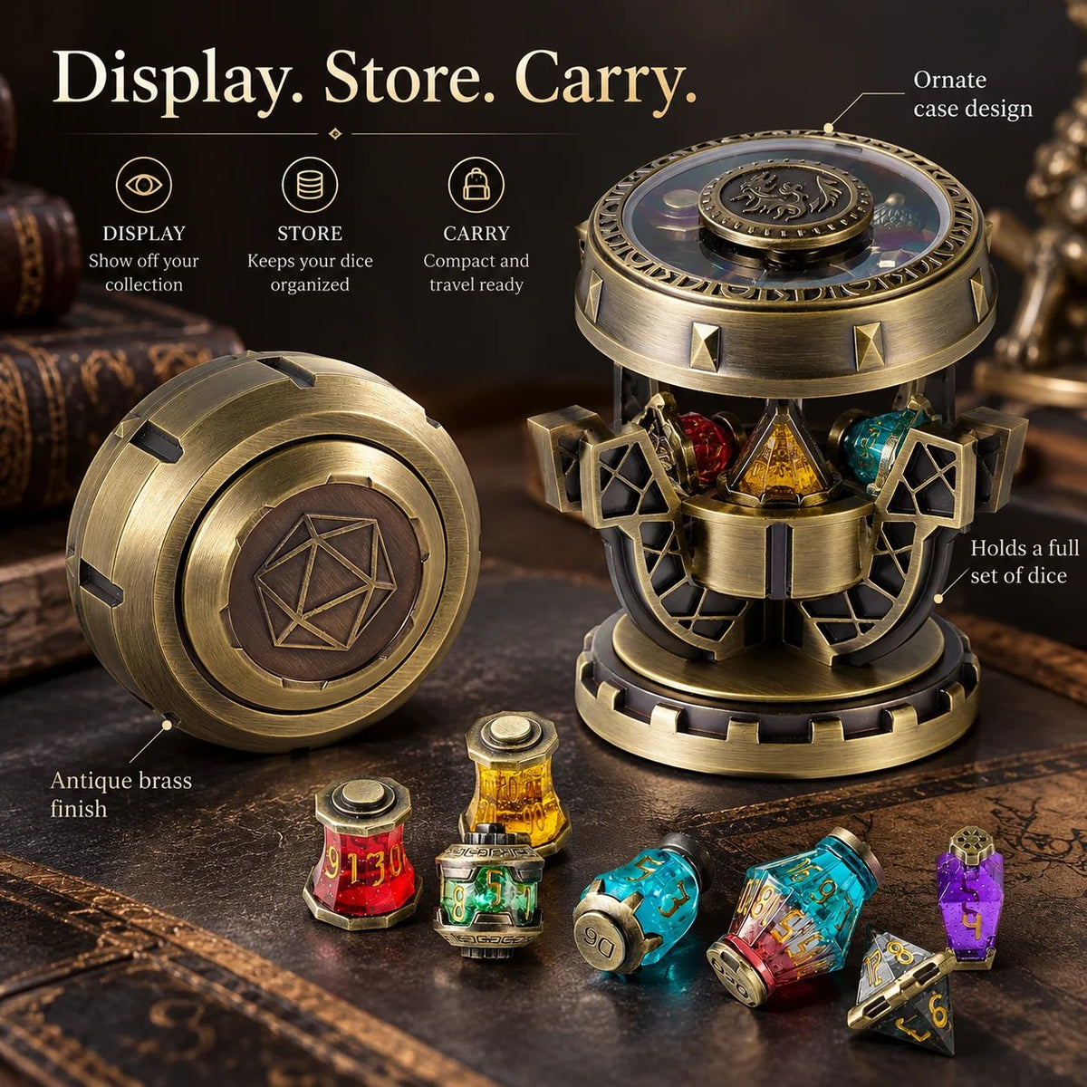⚗️ Alchemist DND Dice Set | 7-Piece Metal RPG Dice with Potion-Inspired Design & Collector Chalice 🎲