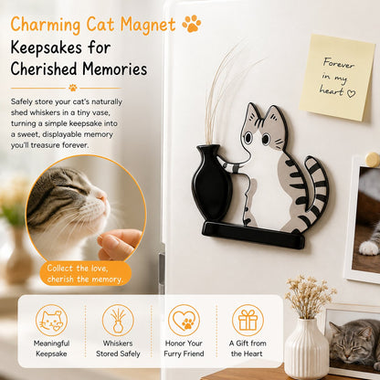 🐱5 Pcs Cat Whisker Holder Refrigerator Magnets, Pet Memorial Decor🐈🐾