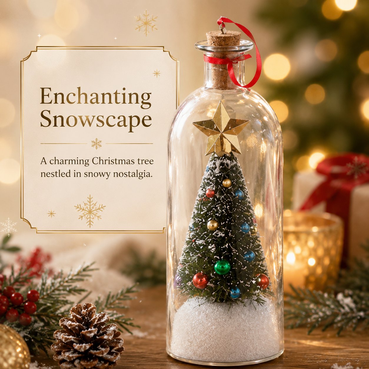 🎄 Last Day 50% OFF🔥Voice Recording Christmas Tree Glass Bottle Holiday Keepsake Centerpiece🔥