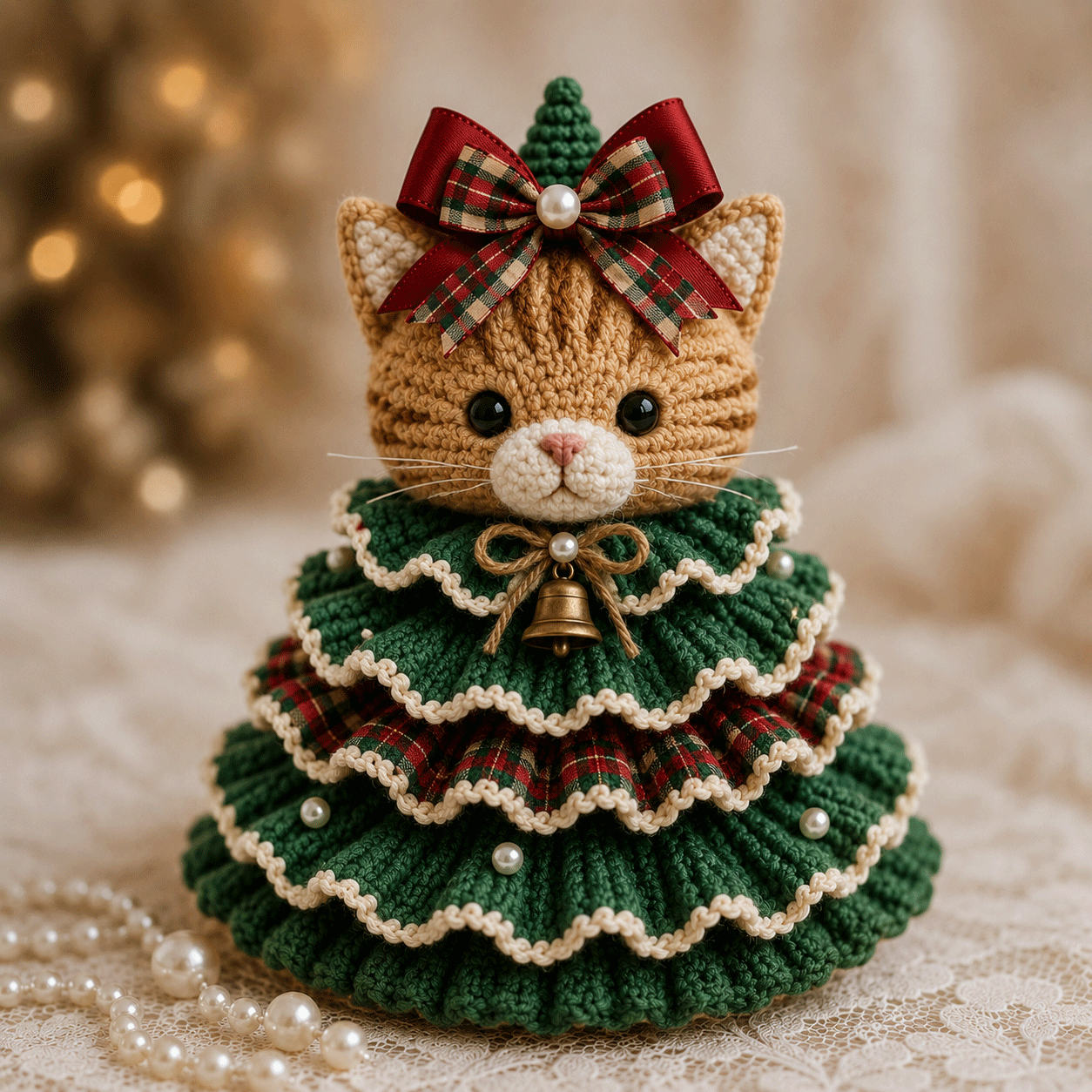 🔥Last Day 49% OFF - 🎄Crochet Animal Christmas Tree DIY Kit