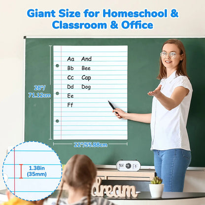 🔥Back to School Essential 49% OFF📝 Giant Magnetic Lined Paper Whiteboard🧑‍🏫💕Perfect for Teaching, Writing Practice, To-Do Lists & Daily Planning