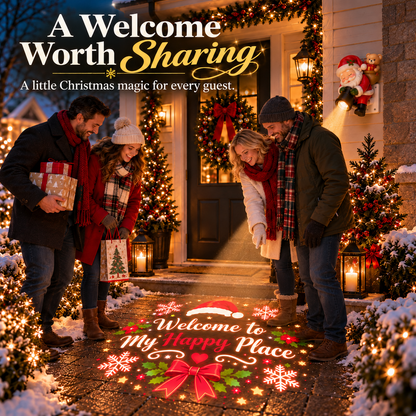 🎅✨ Sleepy Santa Welcome Projector Light – Magical Christmas Doorway Decor