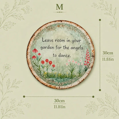 🧚✨ Angel Dance Round Metal Wall Sign