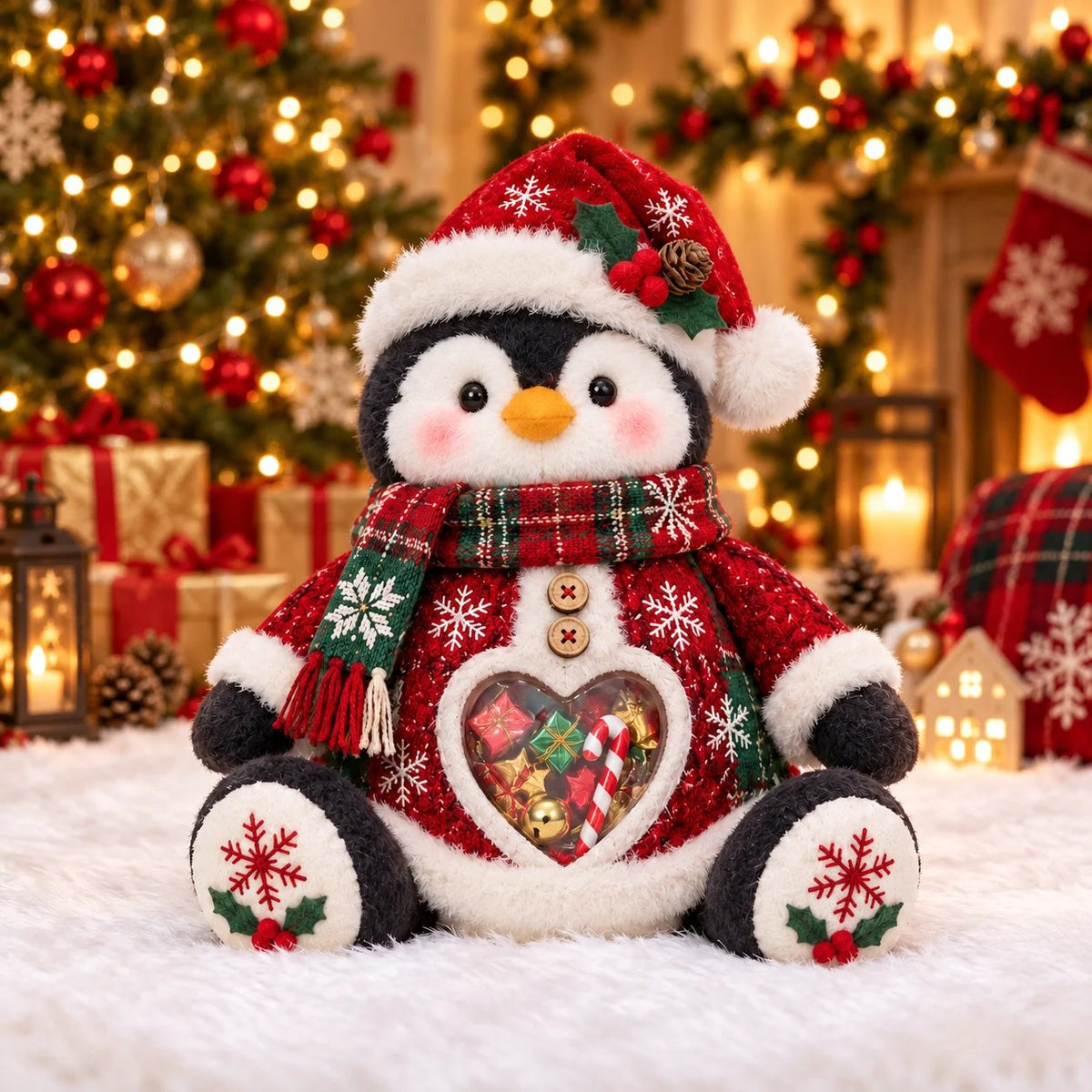 ⏰LAST DAY 50% OFF 💯🎅 Refillable Christmas Figurine Treat Holder 🍬
