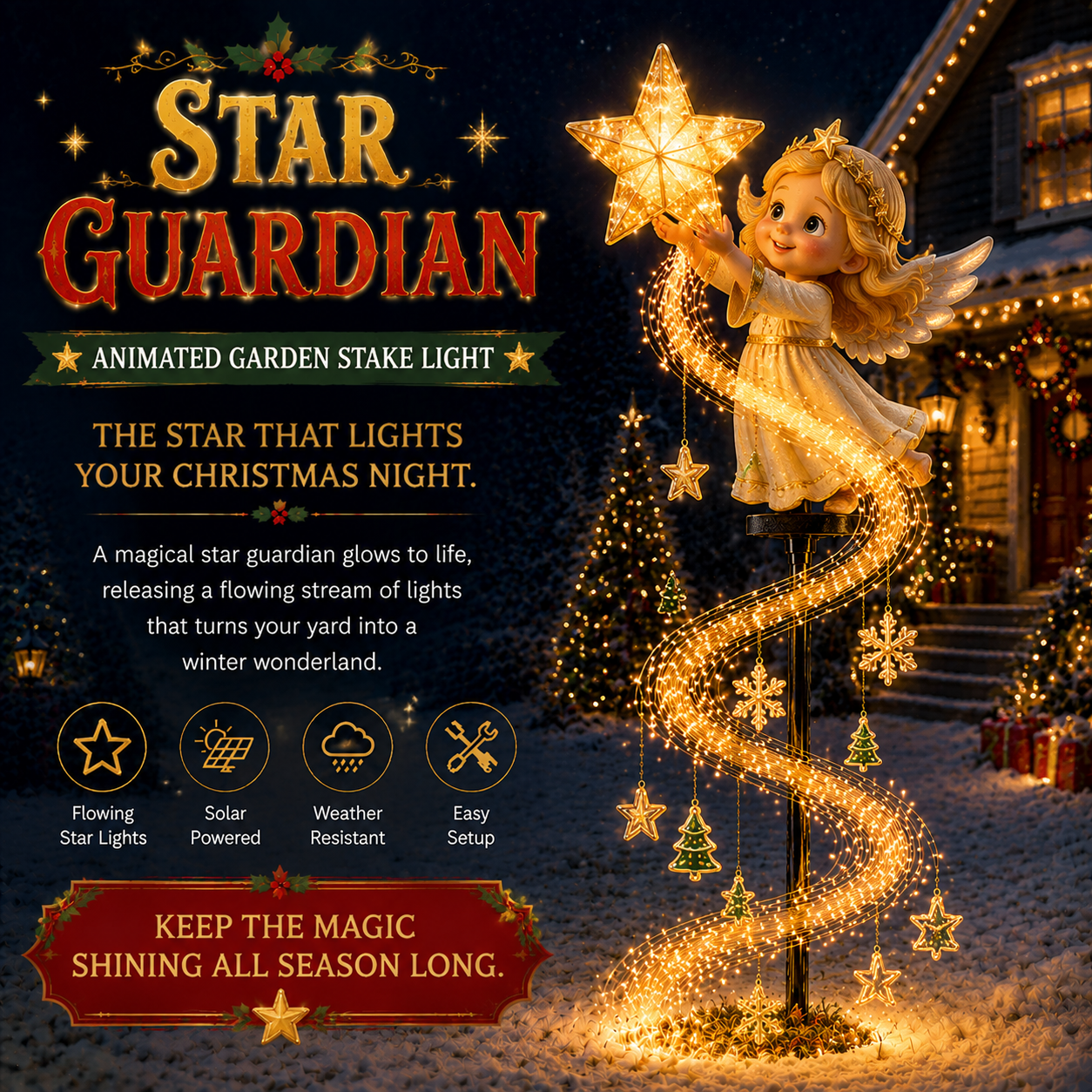 🎅Christmas Early Discount 49% Off🎄✨Christmas Magic Garden Collection - Transform Your Yard Into A Winter Wonderland With Enchanted Flowing Lights