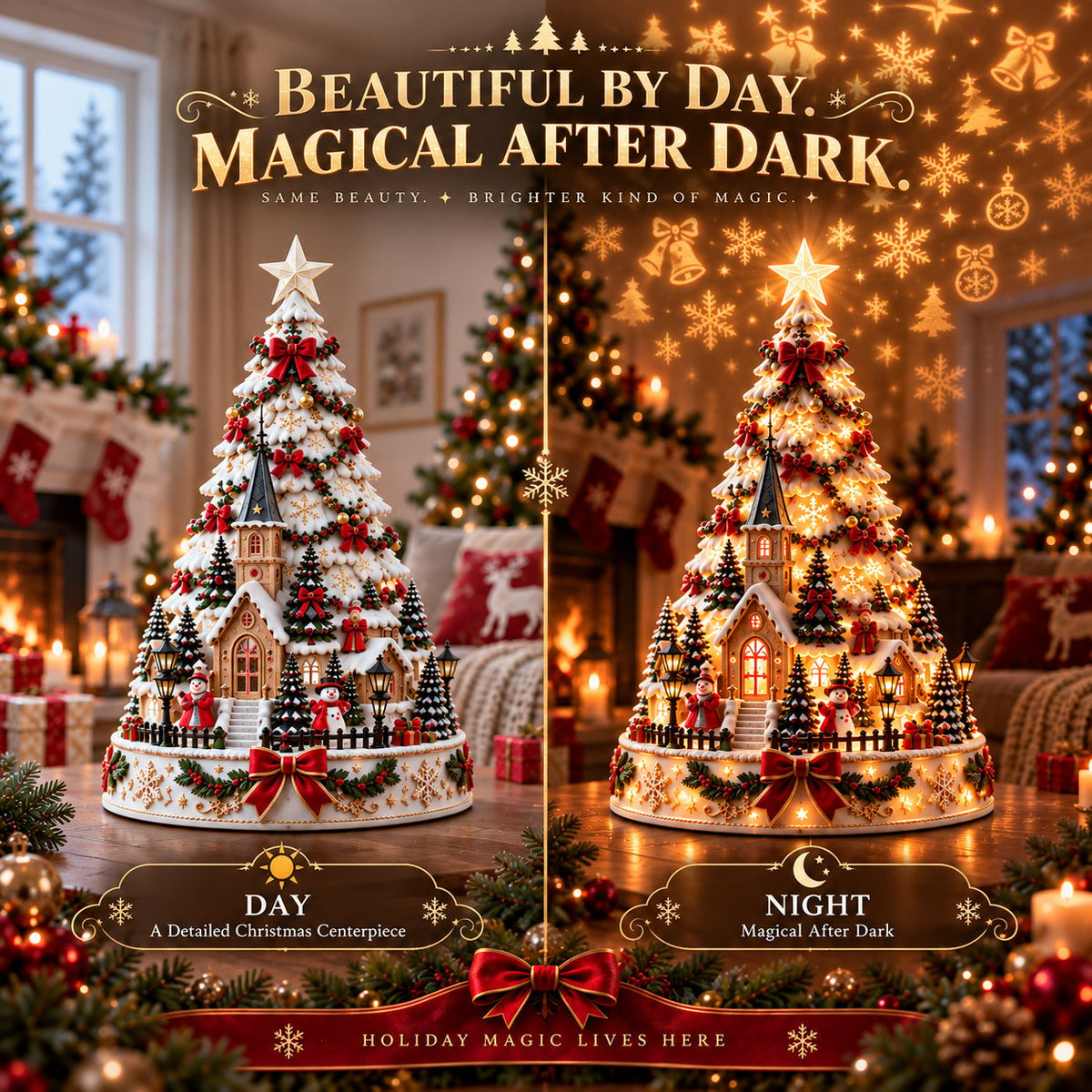 💯 60,000+ Sold - 🎄MerryRealm™ Christmas Village Lightscape Tree