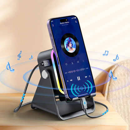 🔥50% OFF🔥 5-in-1 Wireless Speaker – Stereo Sound, RGB Light & Phone Stand