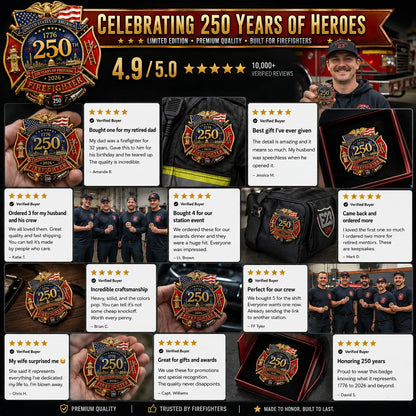 🔥Last Day 49% OFF - 250th Anniversary Firefighter Badge