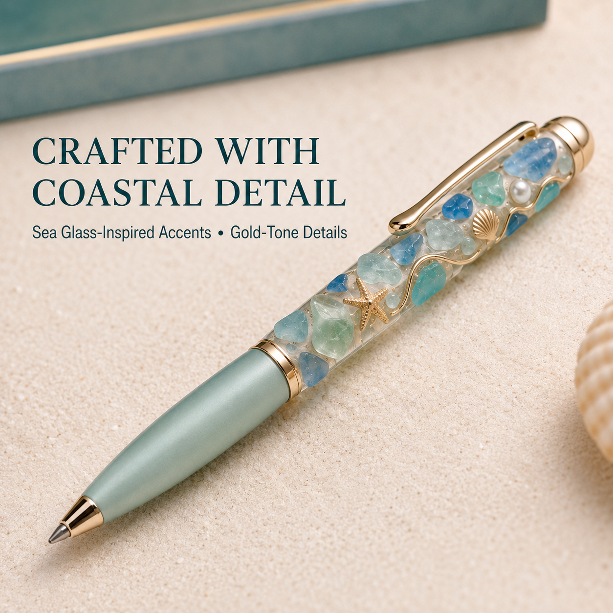 📢The Last 30🔥 - Sea Glass Signature Pen Gift Set with Pocket Hug