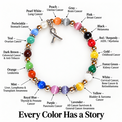 🎁Last Day 60% OFF - Handmade Cancer Awareness Bracelet