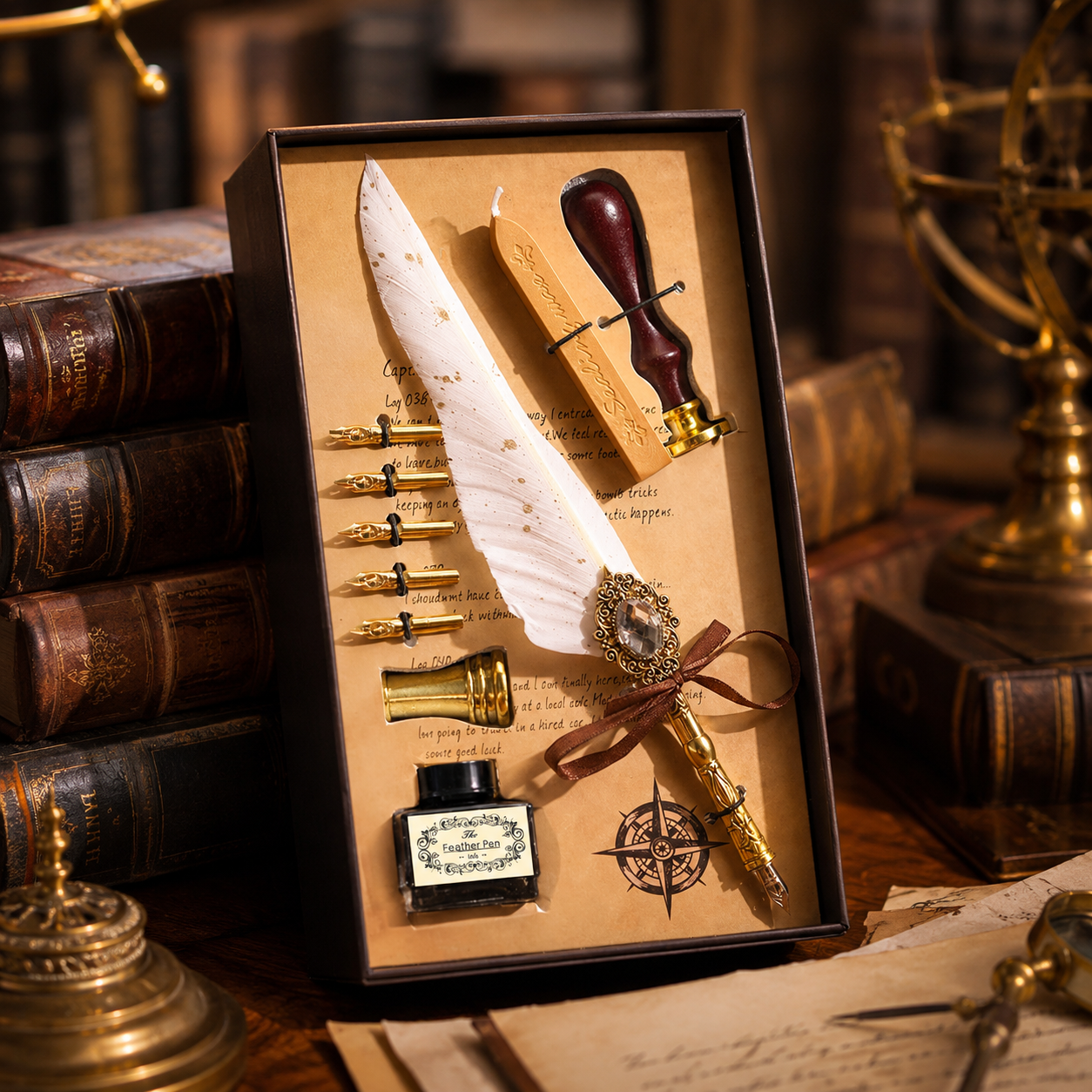 🔥🔥🔥LAST DAY 53% OFF -🪶Magic Gem Feather Pen