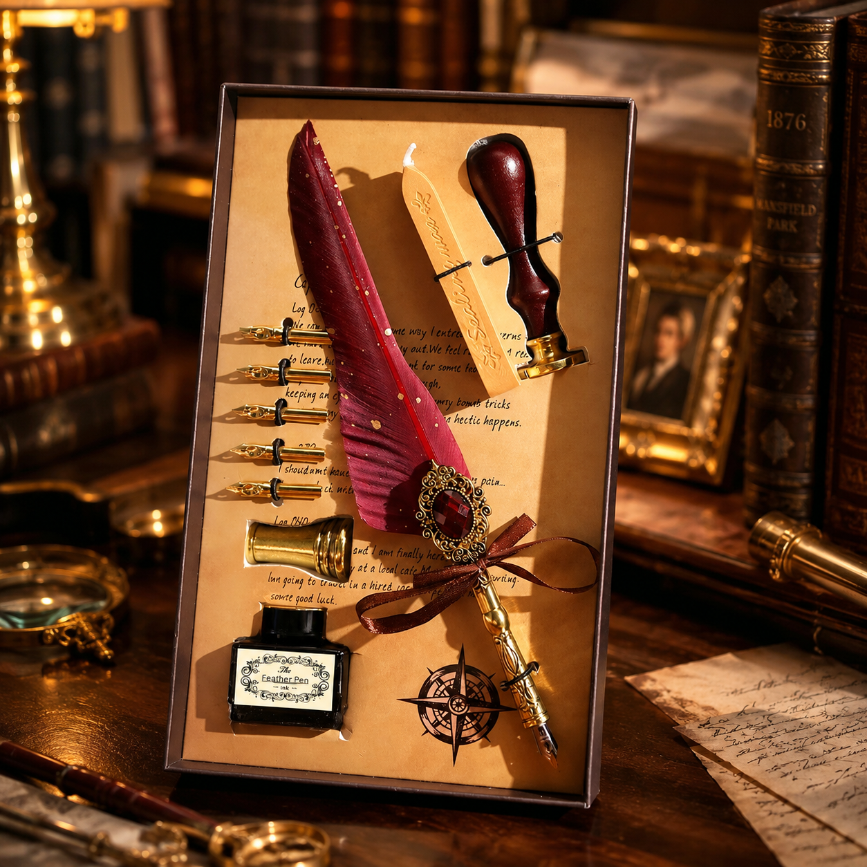 🔥🔥🔥LAST DAY 53% OFF -🪶Magic Gem Feather Pen