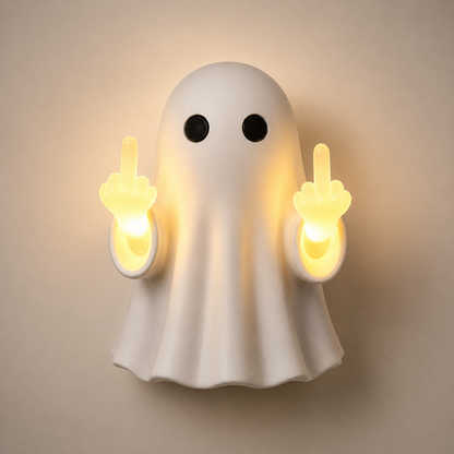 Middle Finger Ghost Wall Night Light Halloween Decor
