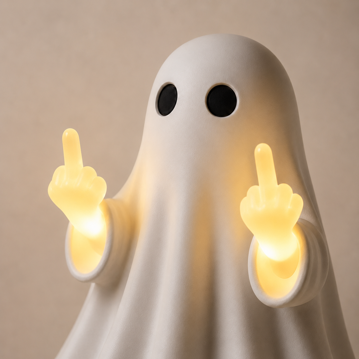 Middle Finger Ghost Wall Night Light Halloween Decor