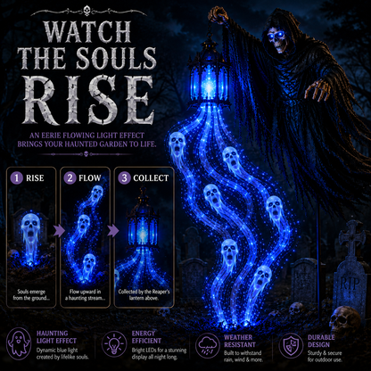 🎃 Halloween Flash Sale – 49% OFF Today Only | Animated Glowing Soul Harvester Yard Decor