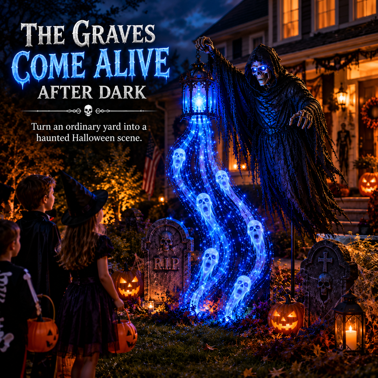 Halloween Soul Harvester animated garden light