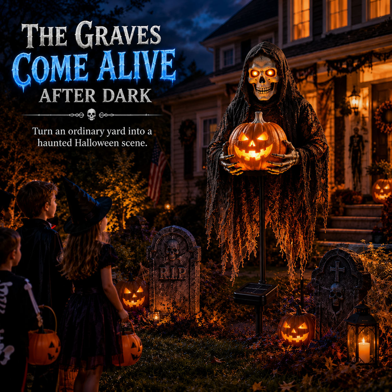 💀 Soul Collector™ Pumpkin Edition Animated Halloween Yard Decoration