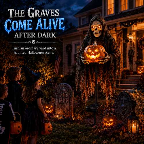 💀 Soul Collector™ Pumpkin Edition Animated Halloween Yard Decoration