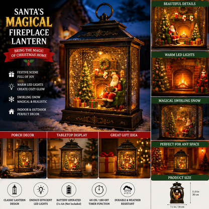 🎅 Santa’s Magical Fireplace Lantern-🎄 Bring the Magic of Christmas Home ✨